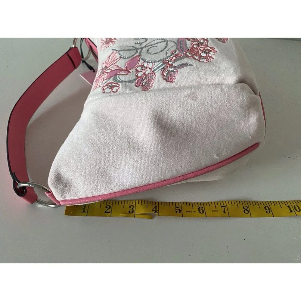 Juicy Couture Juicy In Bloom Hobo Shoulder Bag Purse Powder Blush‎ Pink Floral